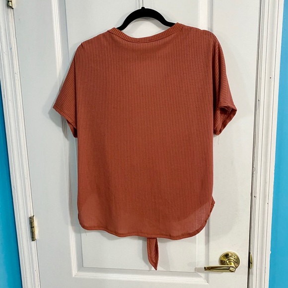 Lavender Field Front Tie Tee - Picture 2 of 4